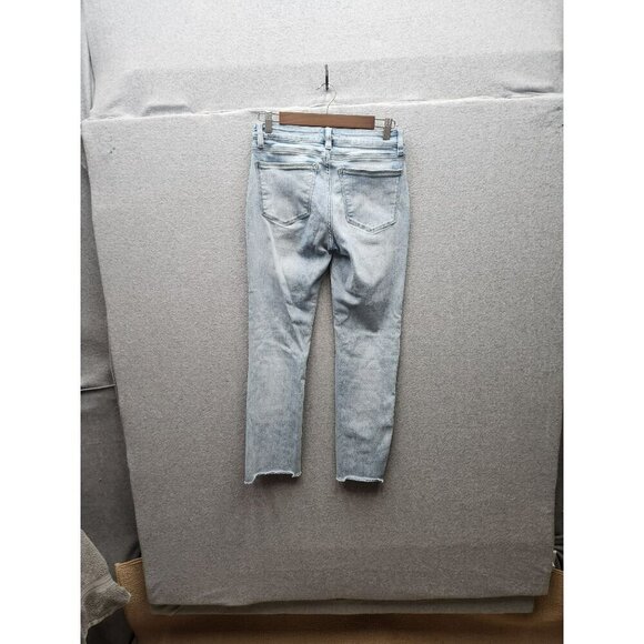 Root Denim Light Wash Distressed Raw Hem Skinny Jeans Size 7 - Picture 3 of 6